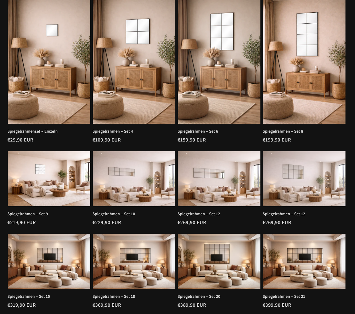 Spiegelrahmen Sets