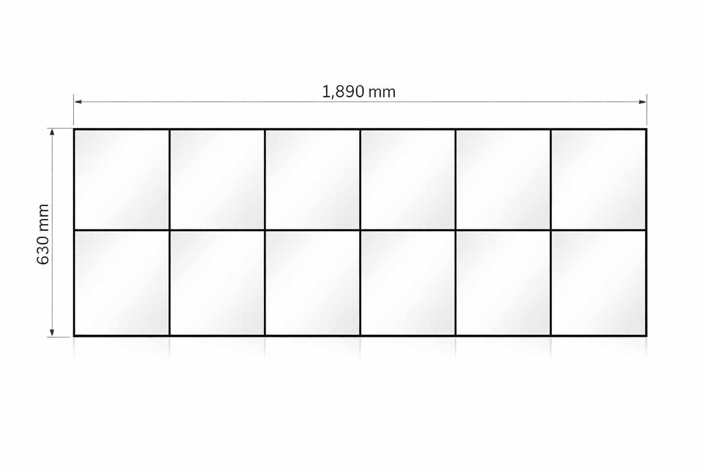 Spiegelrahmen – Set 12 - 2 x 6