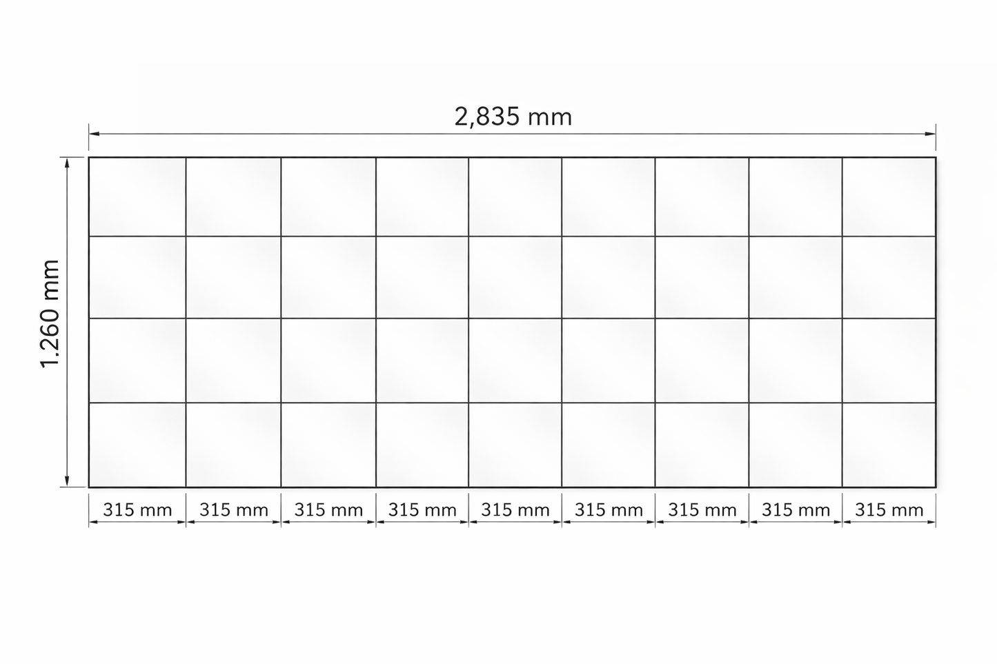 Spiegelrahmen – Set 36 - 9 x 4