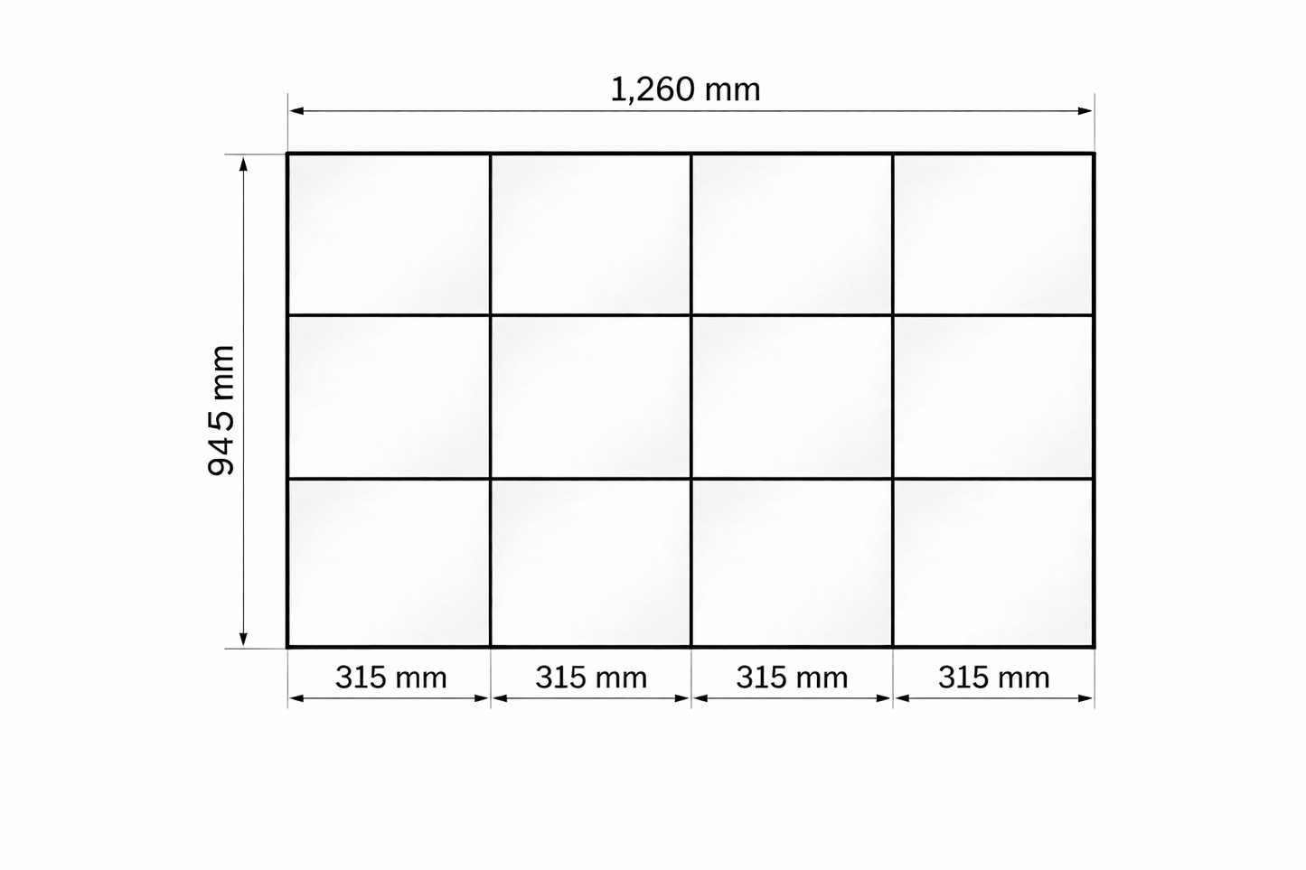 Spiegelrahmen – Set 12 - 3 x 4